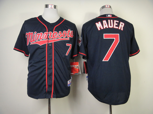 Men Minnesota Twins #7 Mauer Blue MLB Jerseys->minnesota twins->MLB Jersey